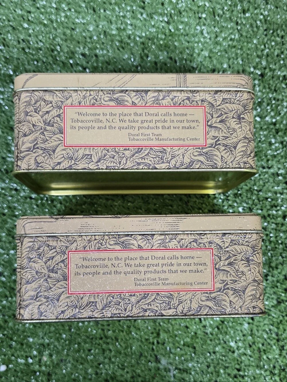 Vintage 1996 Doral Cigarettes Collecable Tins \ Winston-Salem, NC Set Of 3